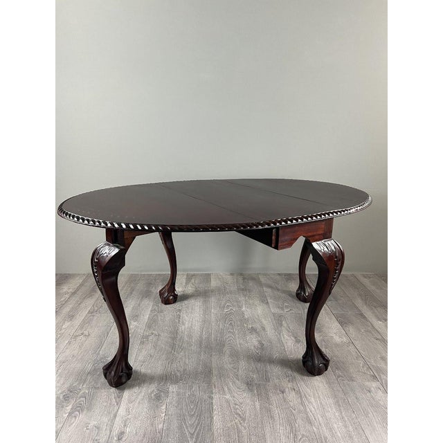 20th Century Mahogany Drop-Leaf Table For Sale - Image 4 of 12