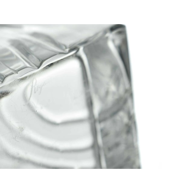 Late 20th Century Rogaska Crystal Maestro Pattern Square Decanter With Stopper For Sale - Image 6 of 6