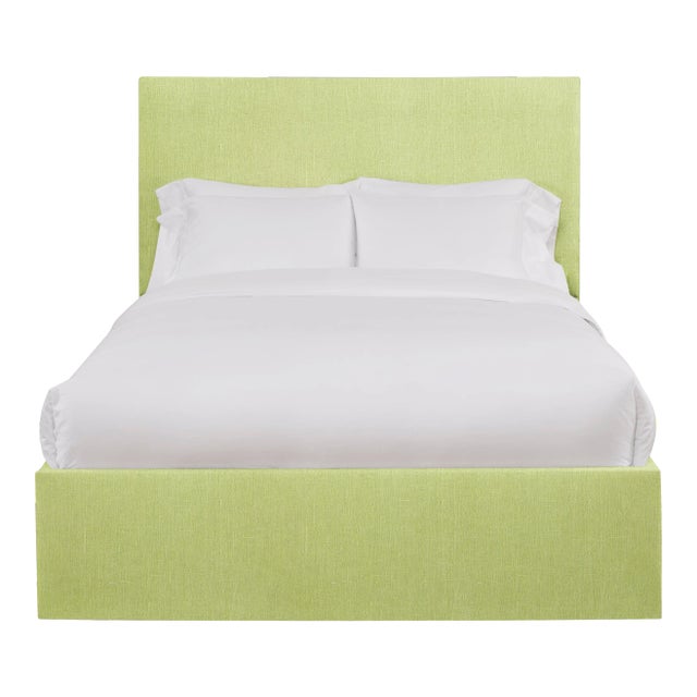 Hadley California King Bedframe, Apple Linen For Sale