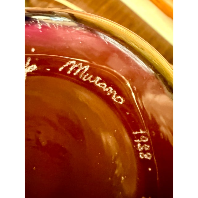 De Majo Artistic Glass Vase, 1988 For Sale - Image 3 of 8