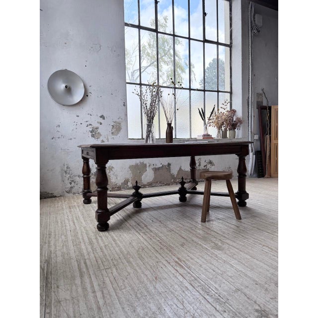 Louis XIV Oak Table, 1900s For Sale - Image 9 of 18