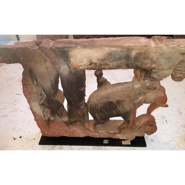 17c Se Asian Indian Pair of Brackets With Elephants and Mahuts For Sale - Image 10 of 13