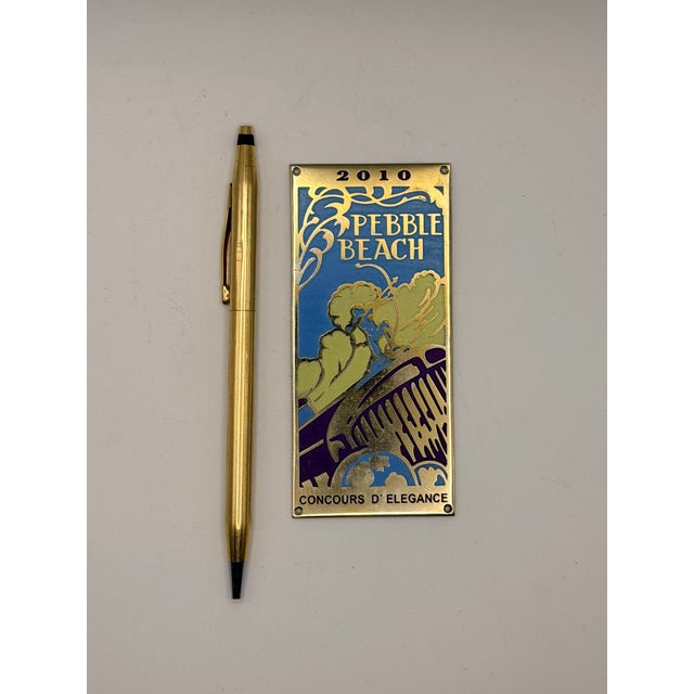 2010 Pebble Beach Concours D’Elegance Brass Dash Plaque – Numbered Limited Edition For Sale - Image 4 of 4