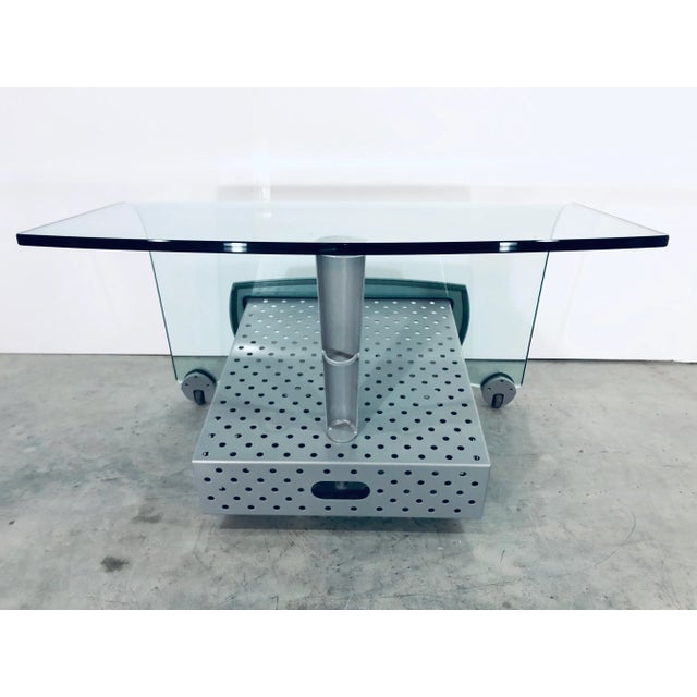 Post Modern Memphis Glass T V Stand, 1980s For Sale In Miami - Image 6 of 13