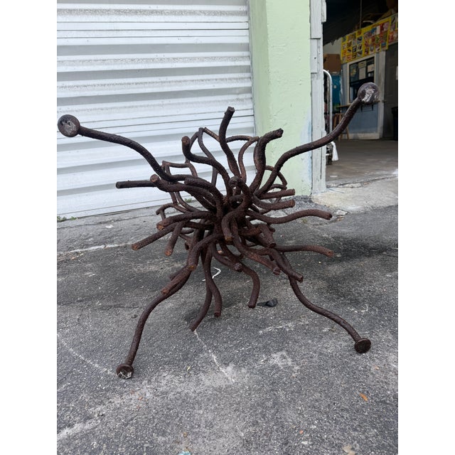 Brown George Dell Inc Twisted Wrought Iron Tree Branch Dining Table Unsigned For Sale - Image 8 of 15