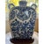 Mid 20th Century Large 10.5" Chinese Blue & White Moon Flask Vase & Stand - Phoenix & Peony Decor For Sale - Image 4 of 10