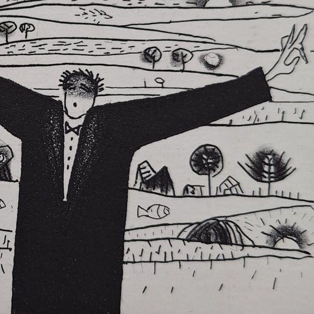 Jerzy Dmitruk, Conductor of the Serene Rhythm of the Landscape (Harvest Landscape), 2008, Etching For Sale - Image 4 of 7