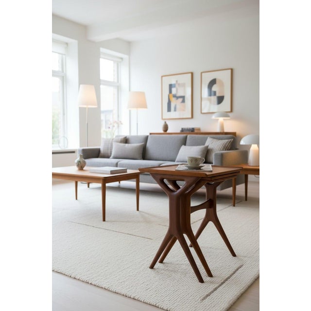 Brown Teak Desks by Johannes Andersen for CFC Silkeborg, 1960s, Set of 3 For Sale - Image 8 of 18