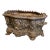 19th Century French Rococo Cast Iron Garden Jardinière With Weathered Patina For Sale