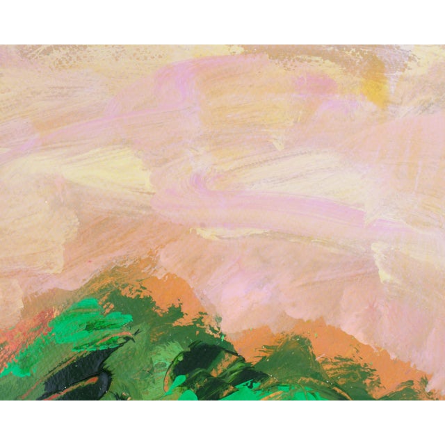 Signed 1980s “E” Abstract Acrylic Landscape Diptych by Harry Hilson For Sale - Image 4 of 9