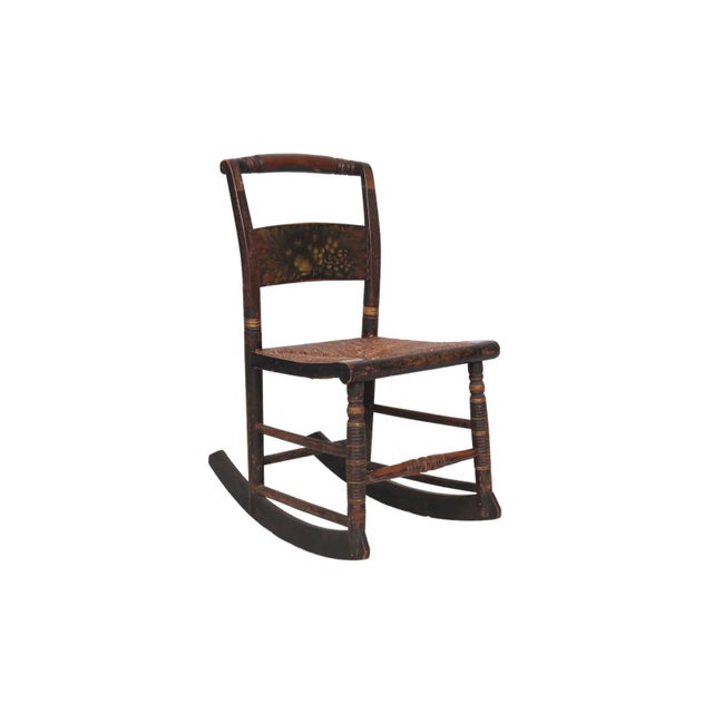 American Hitchcock Style Stenciled Rocking Chair For Sale - Image 3 of 9
