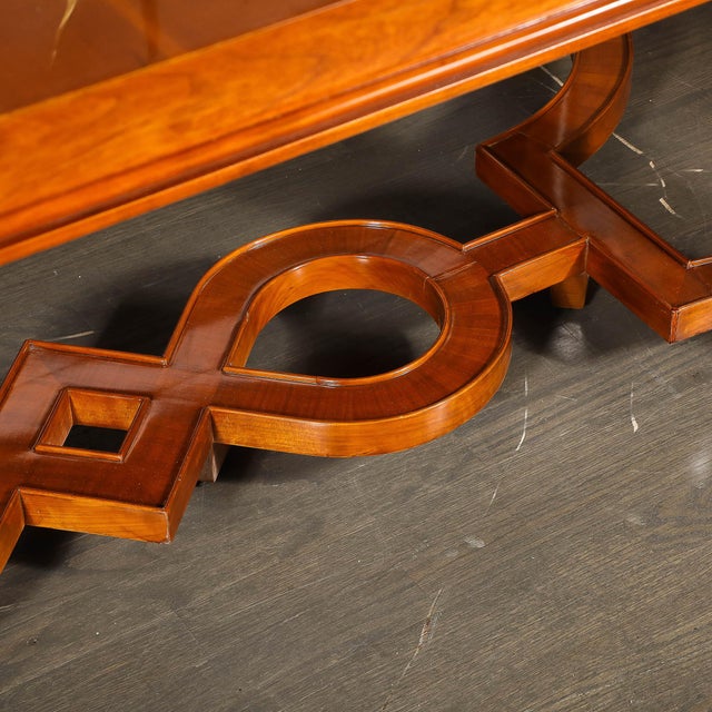 Art Deco Art Deco Directoire Style Book-Matched Walnut Dining Table From l'Art De Vivre For Sale - Image 3 of 18