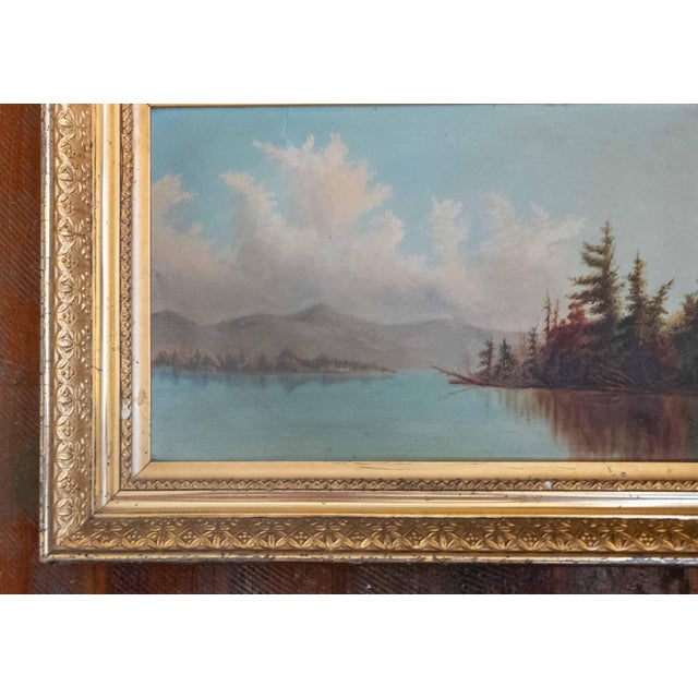 19th Century American Hudson River School Landscape Painting With Repairs For Sale In New York - Image 6 of 18