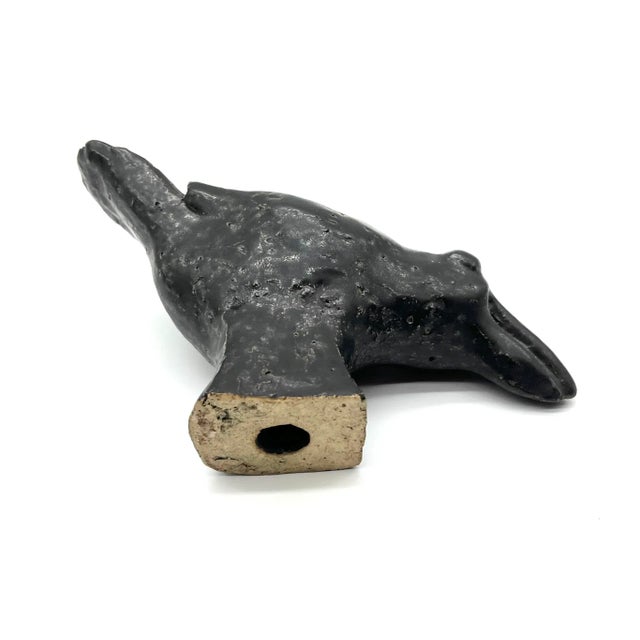 Vintage Ceramic Black Bird Sculpture by Ueli Schmutz, 1970s For Sale - Image 13 of 15