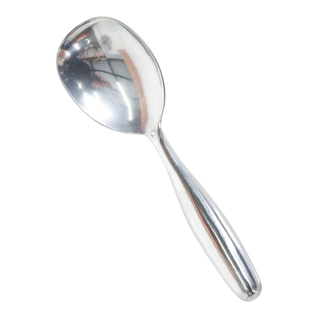 Vintage Aluminum Sculptural Serving Spoon For Sale