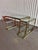 Vintage Hollywood Regency Brass Vanity / Desk in the Milo Baughman Style. Circa 1970s Features an Art Deco Inspired Desing...