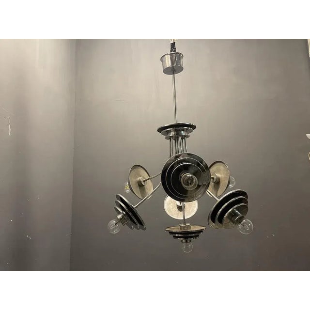 1960s Space Age Chrome Chandelier, 1960s For Sale - Image 5 of 6