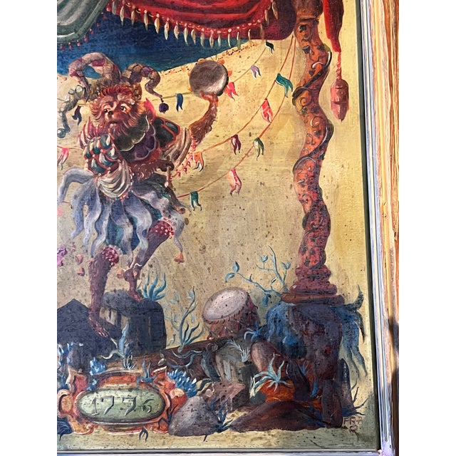 18th-Century Chinoiserie Style Commedia dell'Arte Oil Painting in the Manner of Andien De Clermont after, and in the...