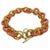 Modern KJL Vintage Coral Resin and Gold Plate Chunky Link Necklace For Sale - Image 3 of 4
