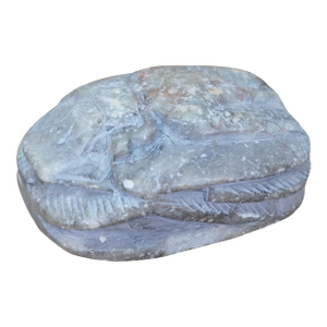 Egyptian Carved Quartz Stone Scarab Beetle Amulet Pendent Paperweight