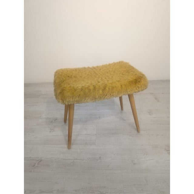 Mid-Century Modern Pouffe in Yellow, 1960s For Sale - Image 6 of 12