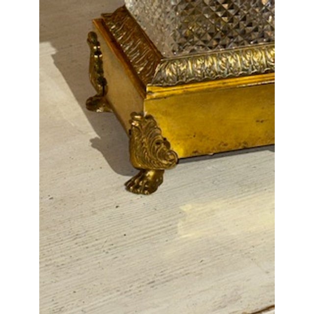 Traditional Pair of French Crystal and Bronze Candelabras For Sale - Image 3 of 6