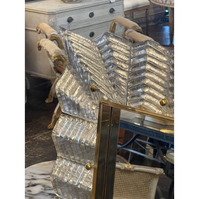 Contemporary Silver Murano Zip-Zag Mirror For Sale In Dallas - Image 6 of 10