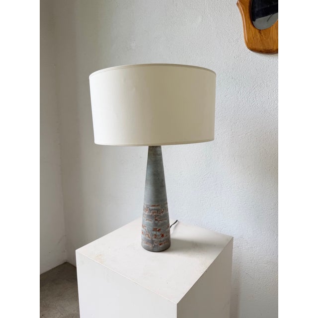 Blue Ceramic Table Lamp, 1950s For Sale - Image 14 of 18