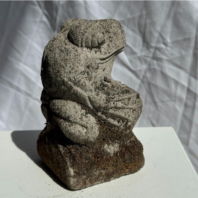 Small Balinese Limestone Frog Sculpture, 2000s For Sale - Image 9 of 18