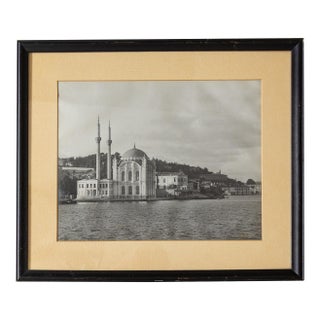20th Century Black and White Photograph of Ortaköy Mosque in Istanbul Turkey For Sale