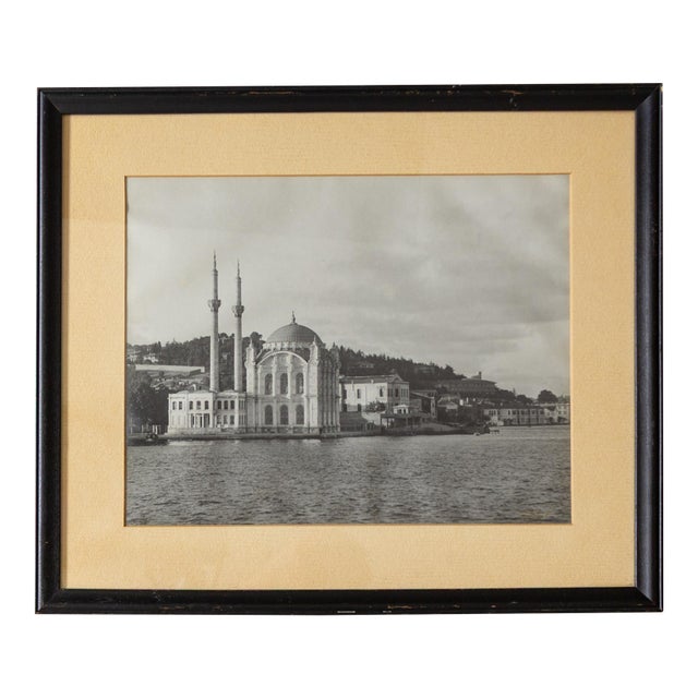 20th Century Black and White Photograph of Ortaköy Mosque in Istanbul Turkey For Sale
