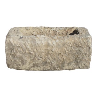 Hand Chiseled Stone Trough For Sale