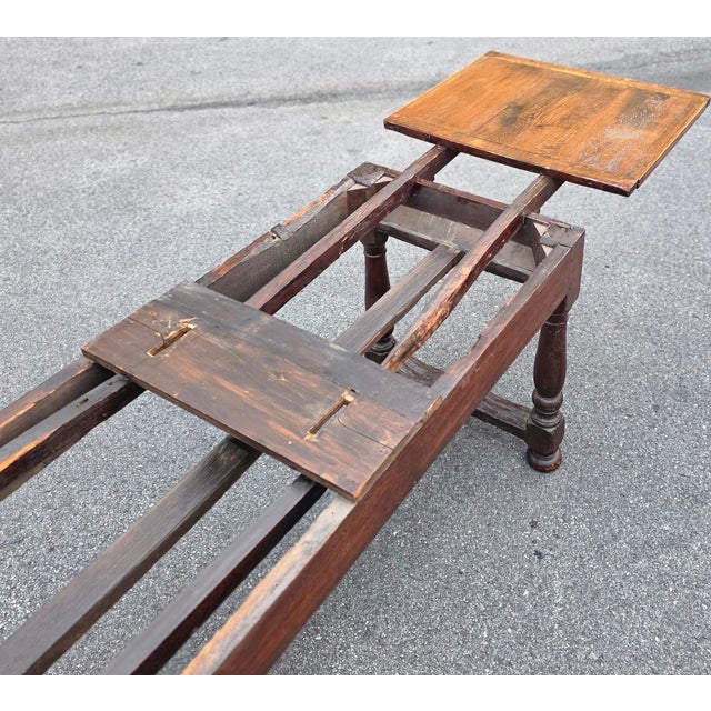 18th Century Draw-Leaf Table/Refectory or Tavern Table For Sale - Image 10 of 18