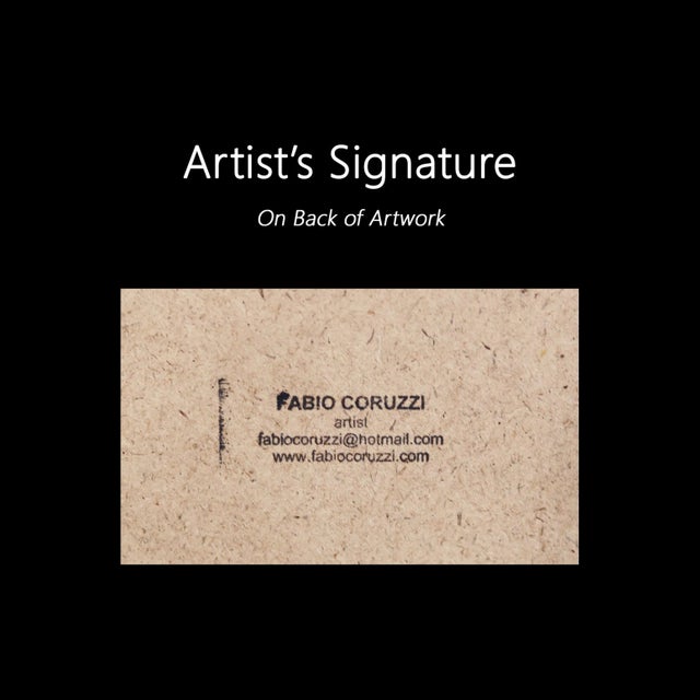 Urban Cowboy #2 - Colorful Rainbow Quirky Figurative Mixed Media Original Artwork by Fabio Coruzzi For Sale - Image 9 of 9