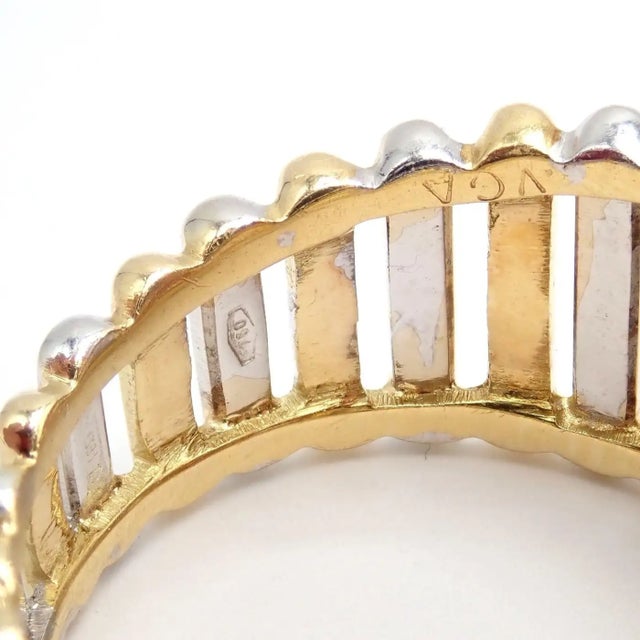 1960s Van Cleef & Arpels Ruby Diamond Yellow + White Gold Ring, Size 6.5 For Sale - Image 5 of 11