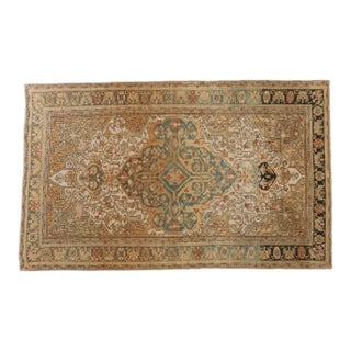 1930s Vintage Persian Sarouk Shield Medallion Wool Rug For Sale