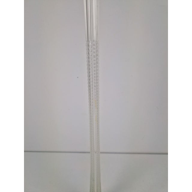 Art Nouveau French Gladioli Fluted Glass Vase, 1920s For Sale - Image 6 of 15