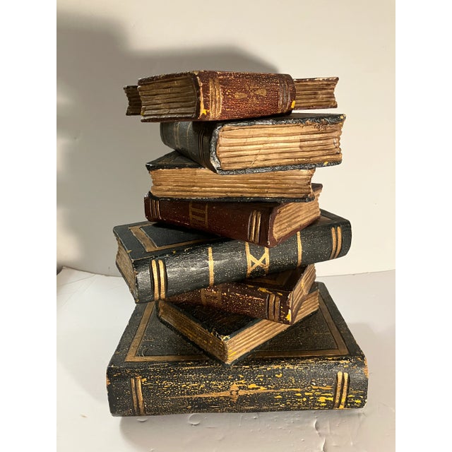 1990s Faux Stacked Book Table For Sale - Image 4 of 9