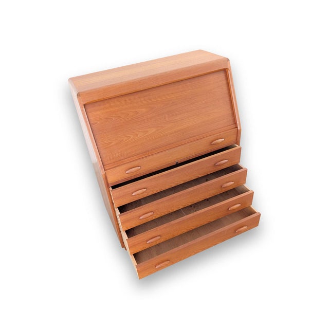 Mid-Century Danish Secretary Desk in Teak from Dyrlund For Sale - Image 11 of 13