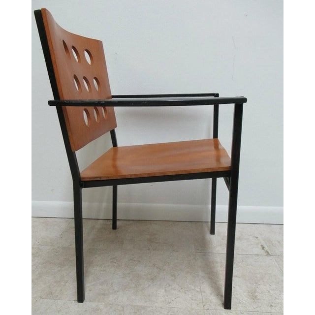 Brown 1990s Michael Graves Design Kron Prototype Stacking Concept Armchair Round Pilon Brown For Sale - Image 8 of 12