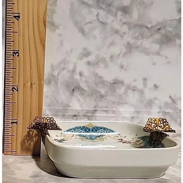 Vintage Limoges France Trinket Vanity Floral Dish For Sale - Image 10 of 10