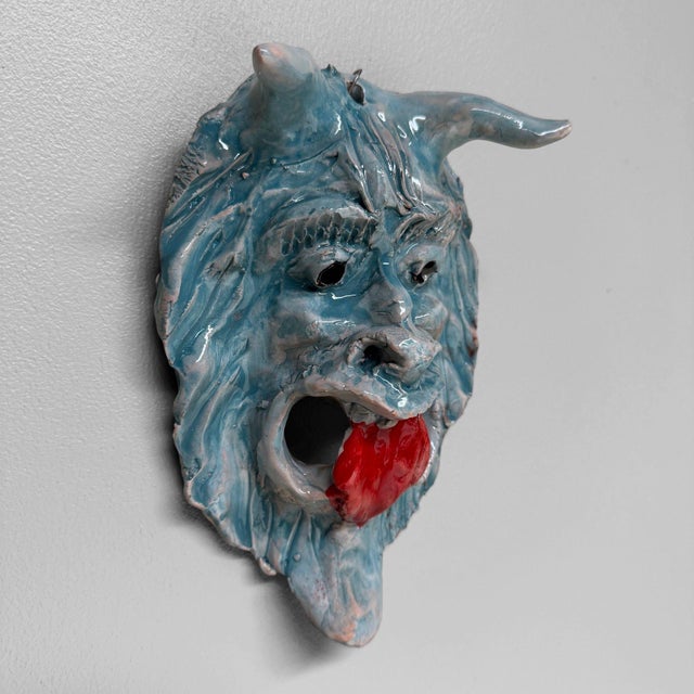 Apotropaic Ceramic Mask by Gennaro Condurso, Seminara, Italy, 2010s For Sale - Image 4 of 10