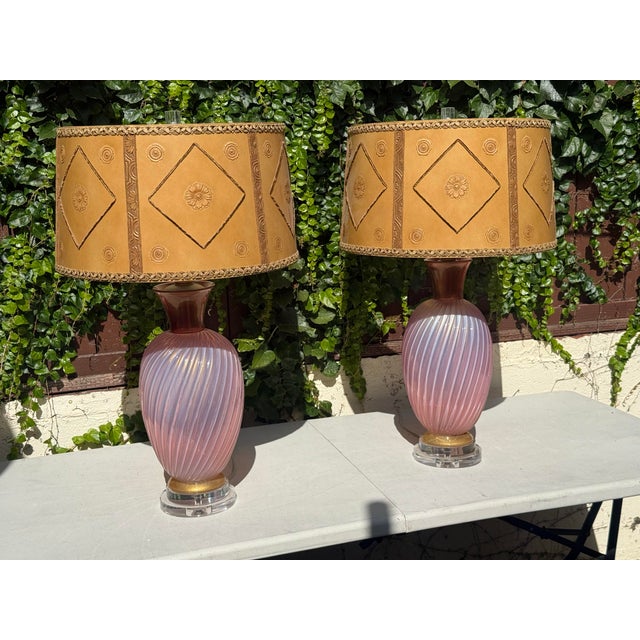 A Fantastic Pair of lamps by one of Murano’s most celebrated Glass artist Archimede Seguso. Few years before began the...