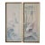Meiji Era Style Japanese Prints in Gilded Bamboo Wood Frames Vintage Mid-Century- A Pair For Sale