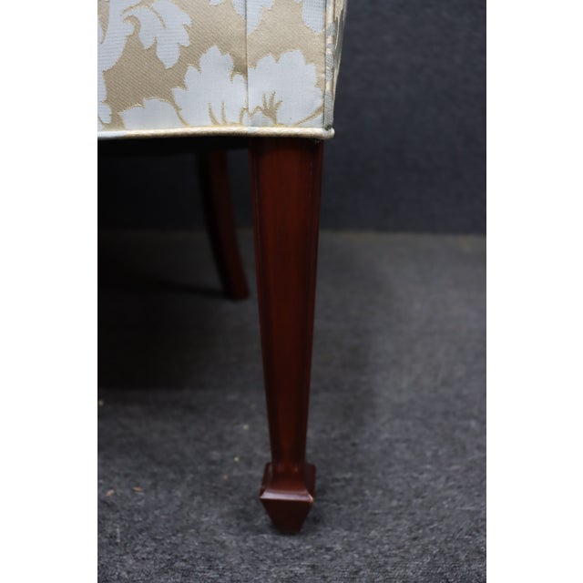 Kindel Hepplewhite Style Mahogany Upholstered Camelback Sofa For Sale In Philadelphia - Image 6 of 17