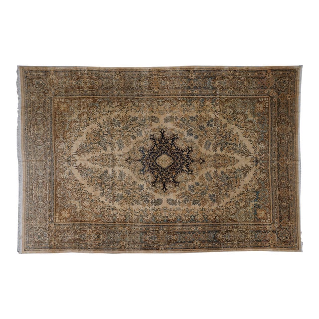 Circa 1930 Kerman Rug For Sale