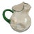 Vintage Libbey Glass Pitcher With Green Handle For Sale