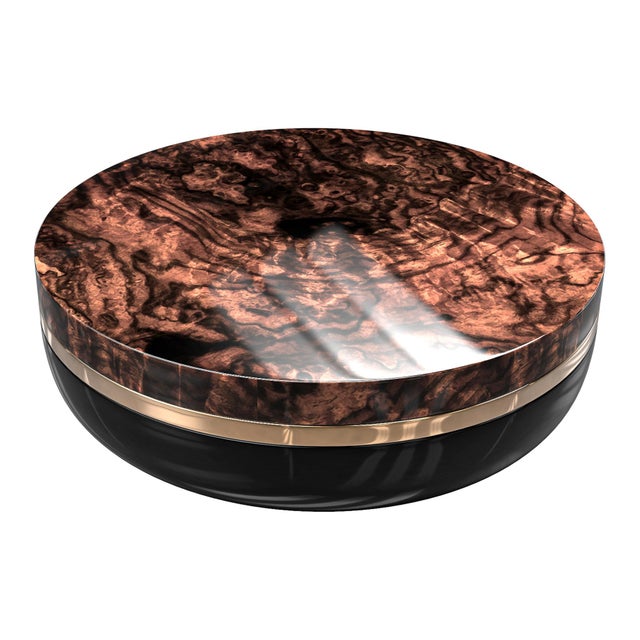 "Sparrow" Coffee Table With Bronze, Stainless Steel, Handmade For Sale - Image 4 of 5