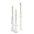 Faux Bois Candlesticks in White - Set of 3 For Sale