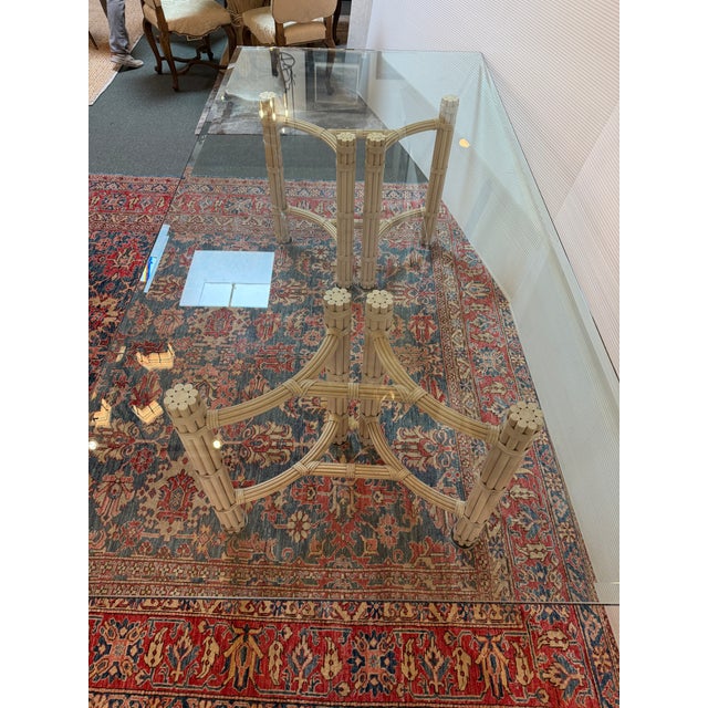 McGuire Furniture Double Pedestal Dining Table For Sale - Image 10 of 12